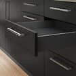 EMUCA - Kit de tiroirs pour cuisine ou salle de bains Vertex avec réglages 3D, hauteur 178mm, avec panneaux inclus, module 450mm, Gris antracite - vignette