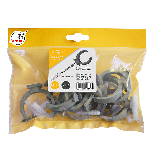 JARDIBRIC - Sachet de 12 colliers lyre - large