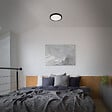 BRILONER - Plafonnier LED design étoilé - Métal/plastique - Noir - 18W - vignette