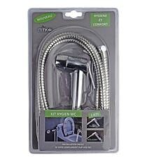 MTK - Kit hygiène WC - ABS chromé - 2 jets pulse et moussant - large