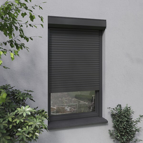 FRANCE COMBI - Volet roulant electrique recoupable filaire - Gris - 140x120cm - large