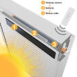 FRANCE COMBI - Volet roulant electrique recoupable solaire- blanc- 160x120cm - vignette