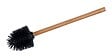 WENKO - Brosse WC silicone - manche bambou - Noir - tête 75mm - vignette