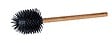 WENKO - Brosse WC silicone - manche bambou - Noir - tête 75mm - vignette