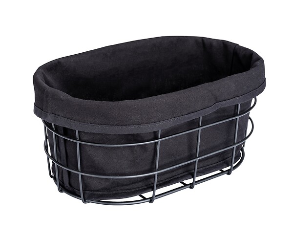WENKO - Panier à pain Bela noir BO - large