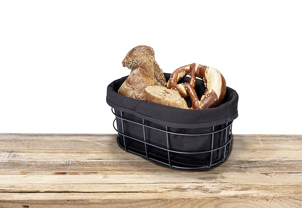 WENKO - Panier à pain Bela noir BO - large