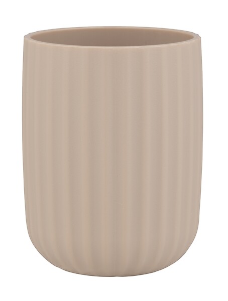 WENKO - Gobelet brosse à dents - Plastique sans BPA - Agropoli Beige - large