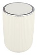 WENKO - Poubelle Agropoli 5,5L - Plastique mat - Blanc crème - vignette