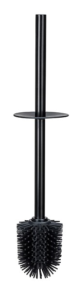WENKO - Kit WC Casoli - Céramique - Noir - Tête silicone 7,5cm - large