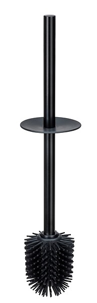 WENKO - Kit WC Casoli - Céramique - Noir - Tête silicone 7,5cm - large
