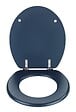 WENKO - Abattant WC MDF Prima - Bleu marine mat - Ovale - vignette