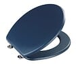WENKO - Abattant WC MDF Prima - Bleu marine mat - Ovale - vignette