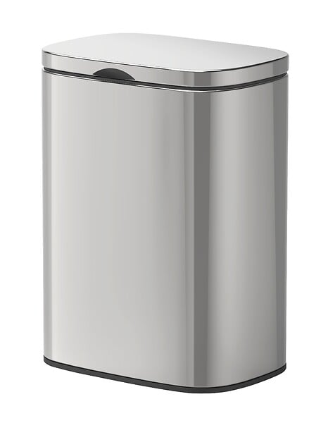 WENKO - Poubelle murale Sare 5l inox brillant - large