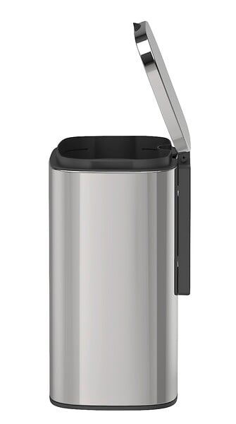 WENKO - Poubelle murale Sare 5l inox brillant - large