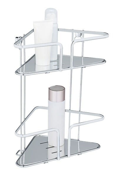 WENKO - Etagère d'angle Termoli inox 2 niveaux - large