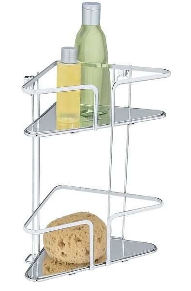 WENKO - Etagère d'angle Termoli inox 2 niveaux - large