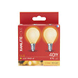 XANLITE - Lot de 2 ampoules Filament LED opaques, culot E14, forme P45, puissance équivalente 40W, flux 470 lm, lumière blanc chaud 2700 K - vignette