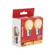 XANLITE - Lot de 2 ampoules Filament LED opaques, culot B22, forme P45, puissance équivalente 60W, flux 806 lm, lumière blanc chaud 2700 K - vignette