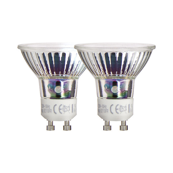 XANLITE - Lot de 2 ampoules LED spot GU10 - Blanc chaud - 520lm - large