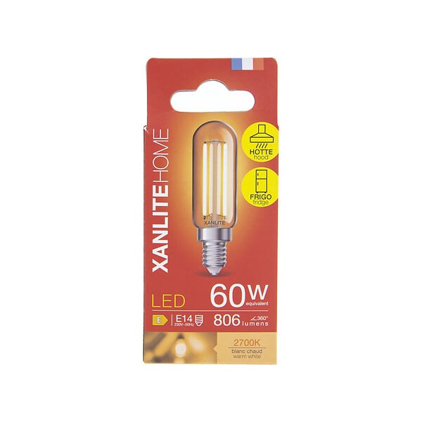 XANLITE - Ampoule LED Verre Filament T26 - Blanc chaud - 6,5W - large