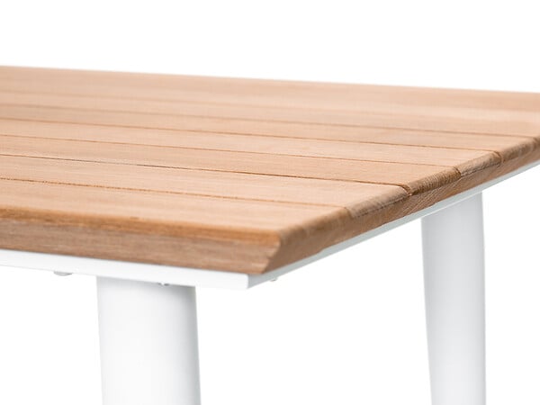 JARDILINE - Ensemble repas table de jardin rectangulaire en bois teck Maldives avec 4 fauteuils Maldive - Jardiline - large