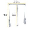 EMUCA - Penderie rabattable pour armoire Hang, 830 - 1150, Chromé, Acier et Plastique. - vignette