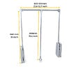 EMUCA - Penderie rabattable pour armoire Hang, 600 - 830, Chromé, Acier et Plastique. - vignette