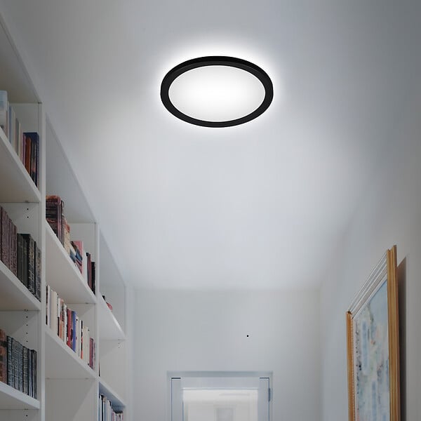 BRILONER - Panneau LED ultra plat - noir - 1xLED-12W - large