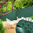 VOUNOT - Kit de lamelles occultantes PVC brise vue 150m x 4.7cm avec 300 clips Vert - vignette