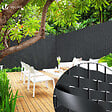 VOUNOT - Kit de lamelles occultantes PVC brise vue 150m x 4.7cm avec 300 clips Noir - vignette