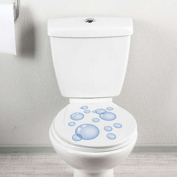 Autocollant Décoratif Écureuil Pour WC - Sticker Amovible Toilette - Déco Salle De Bain Drôle Et Originale