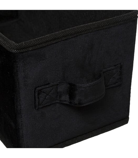 5 FIVE SIMPLY SMART - Boîte de rangement en Velours Noir 15 x 31 x 15 cm - large