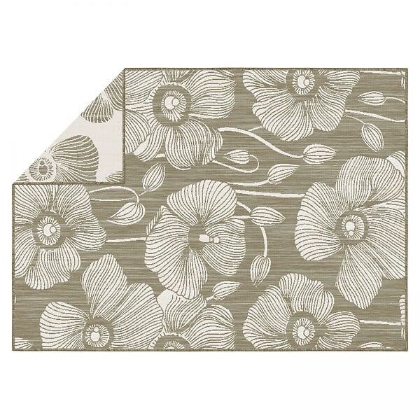 OVIALA - Tapis d'extérieur en polypropylène 120 x 170 cm taupe - Poppy - large