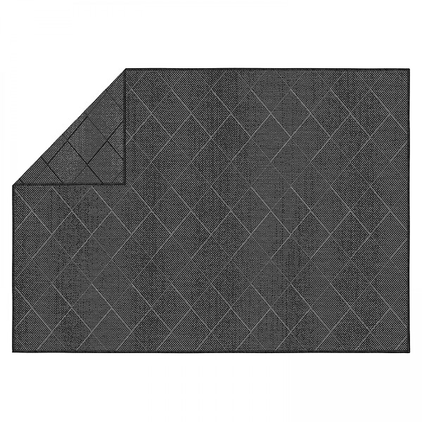 OVIALA - Tapis d'extérieur en polypropylène 120 x 170 cm noir - Dioma - large