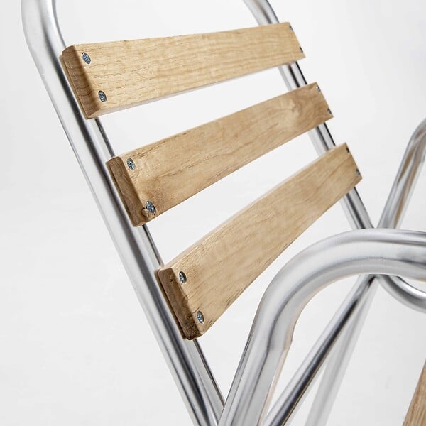 OVIALA - Fauteuil de jardin bois et aluminium  - Times Square - large