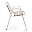 OVIALA - Lot de 4 fauteuils de jardin aluminium gris - Times Square - vignette