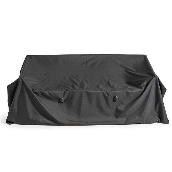 OVIALA - Housse de canapé extérieur 3 personnes polyester noire - Cov'Up - large