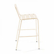 OVIALA - Chaise haute de jardin en métal ivoire - Palavas - vignette