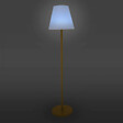 OVIALA - Lampadaire en acier jaune - Bell - vignette