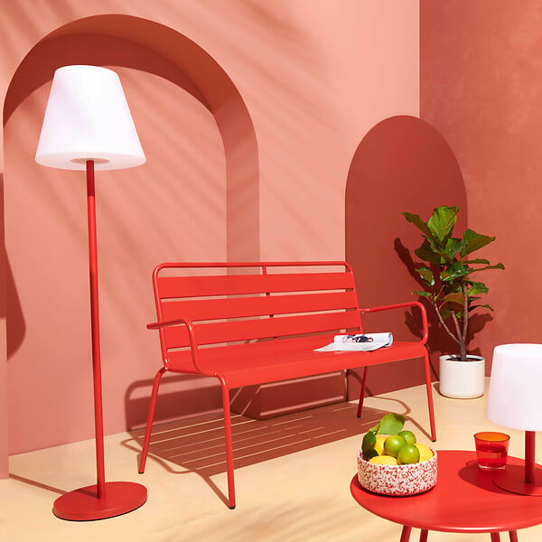 OVIALA - Lampadaire en acier rouge - Bell - large