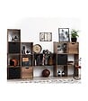 5 FIVE SIMPLY SMART - Meuble Étagère 3 cases de rangement effet bois foncé style Industriel H 100.5 cm - vignette