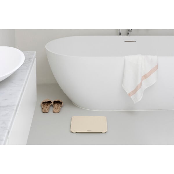 BRABANTIA - Pèse-personne numérique en verre ReNew Soft Beige 180 kg - large