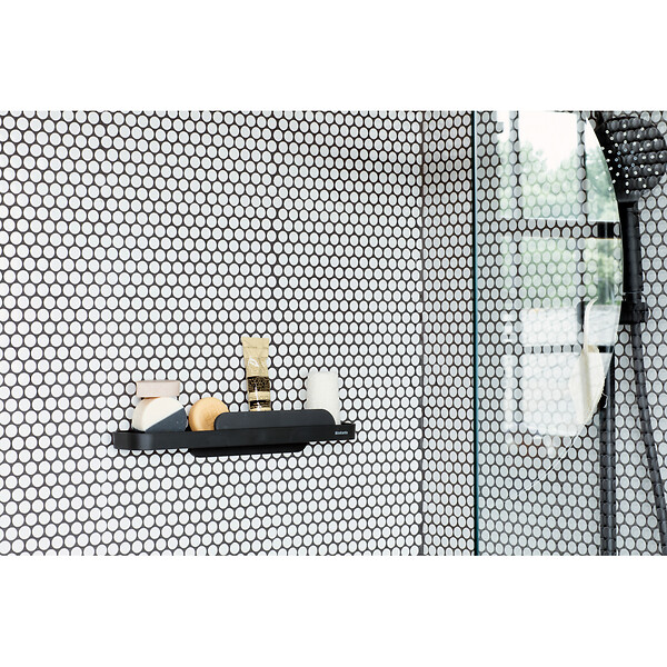 BRABANTIA - MindSet etagère de douche avec raclette - Dark Grey - large