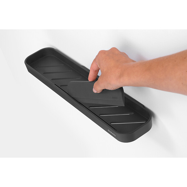 BRABANTIA - MindSet etagère de douche avec raclette - Dark Grey - large