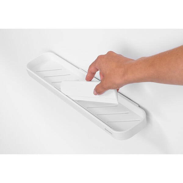 BRABANTIA - Étagère de douche avec raclette - MindSet - Blanche - large