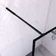 AURLANE - Paroi de douche 120x200cm + receveur a poser 120x80cm - cadre et barre noir mat - CONTOURING 120 - vignette