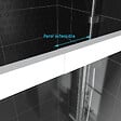 AURLANE - Porte de douche carrée blanc extensible 77 à 90cm de largeur - verre transparent - WHITY - vignette