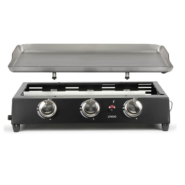 LIVOO - Plancha Gaz 7200w En Métal Noir - DOC249 - large