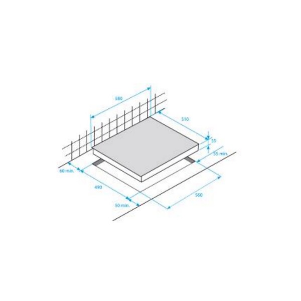 BEKO - domino gaz 30cm 2 feux inox - HDCG32220FX - large