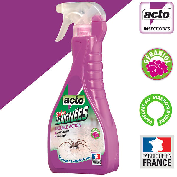 ACTO - Pulvérisateur répulsif anti-araignées - 500ml - Géraniol - large